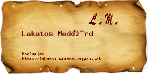 Lakatos Medárd névjegykártya