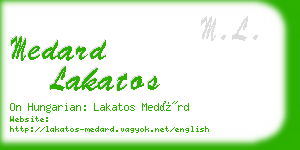 medard lakatos business card